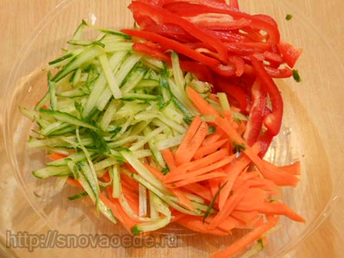 Пошаговый рецепт салата с фунчозой