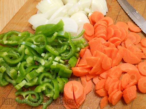 порезанные овощи