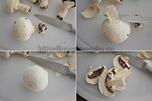 почистить грибы
