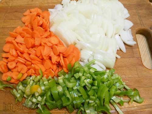 порезать овощи